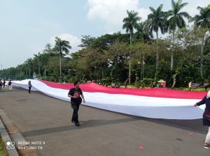 Memperingati Hari Lahir Pancasila, GJI Lakukan Aksi Pengibaran Bendera Merah Putih Raksasa