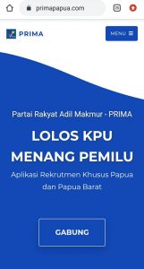 Rekrutmen Anggota Partai, DPW PRIMA Papua dan Papua Barat Meluncurkan Website www.primapapua.com