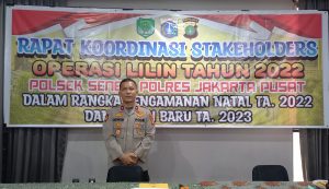 Polsek Senen Menggelar Rapat Koordinasi Stakeholders Operasi Lilin Tahun 2022