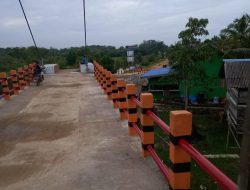 Aktifitas Pengendara Lancar, Jembatan Gantung Durian Sebatang Berfungsi Dengan Baik
